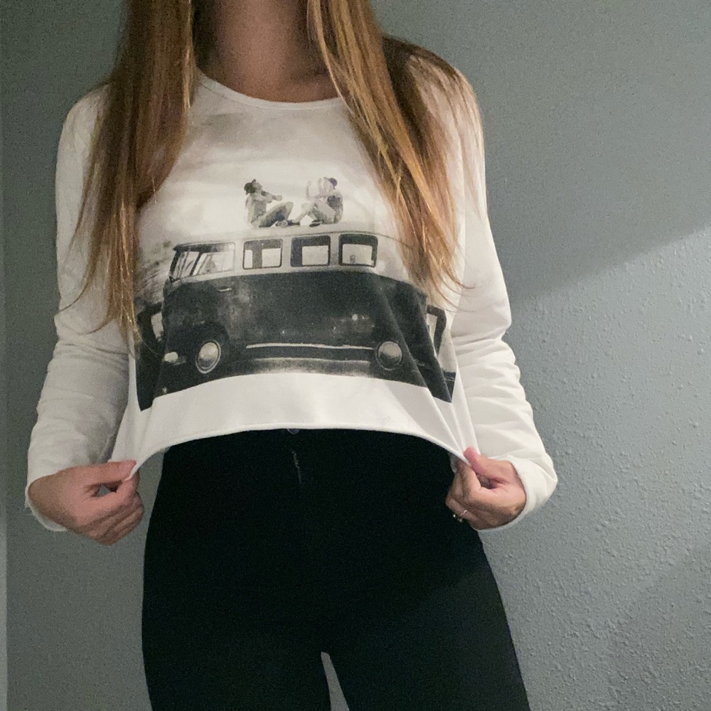 Wet seal cropped long sleeve